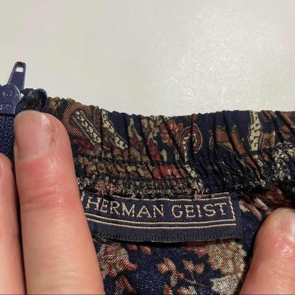 Herman Geist Paisley Patterned Midi Maxi Skirt Formal Casual Business Office - Picture 4 of 8